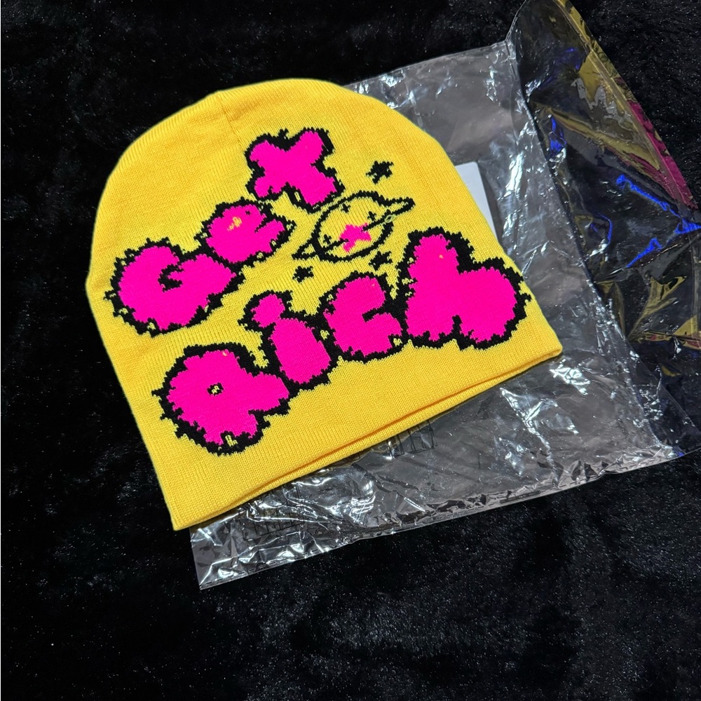 Yellow and Pink Beanie